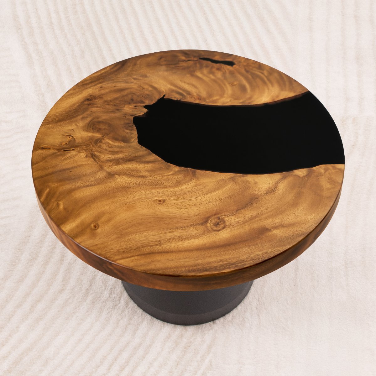 round epoxy resin side table 19 inches g