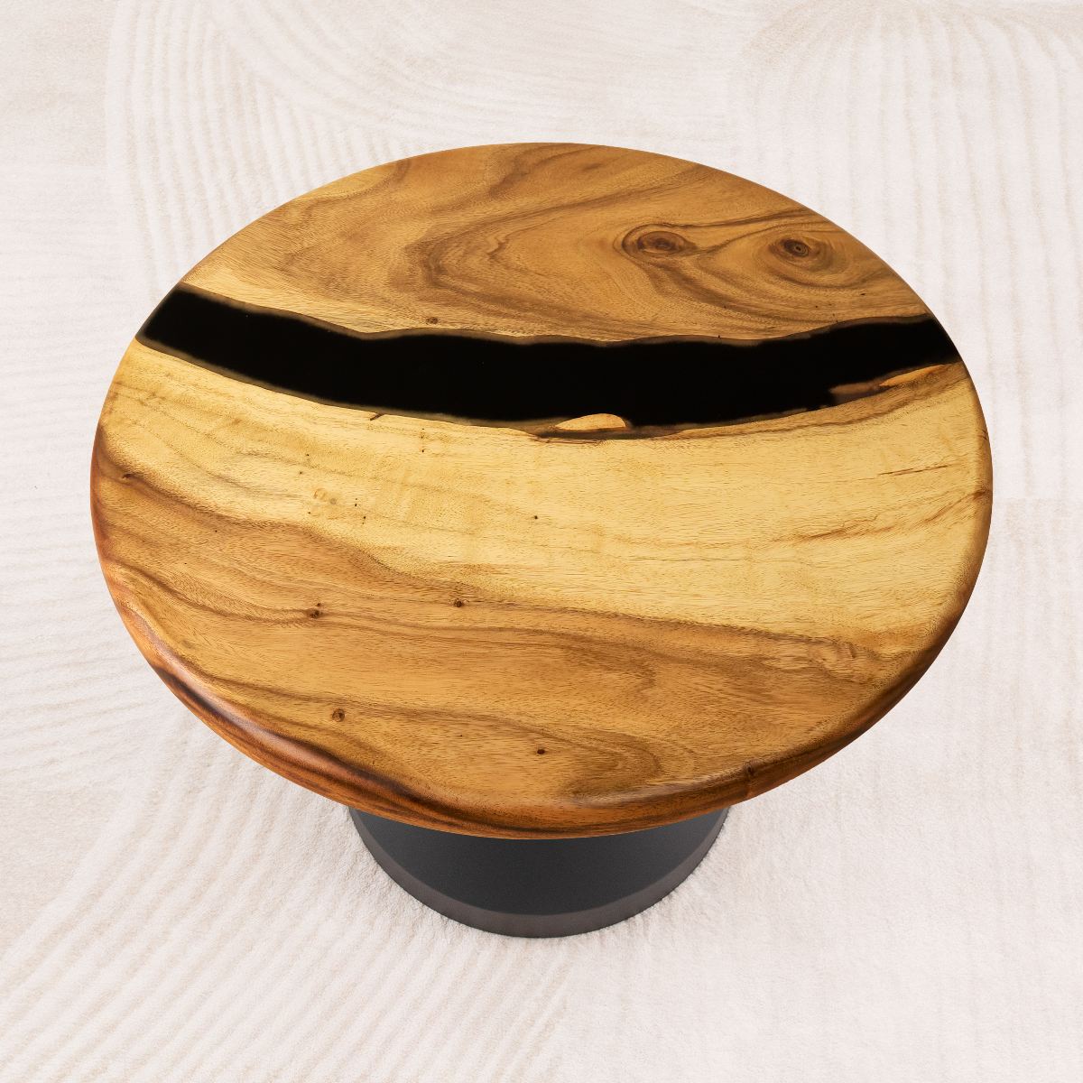 round epoxy river table top 29 inches a