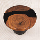 Round Epoxy Wood River Table Top 15 Inches