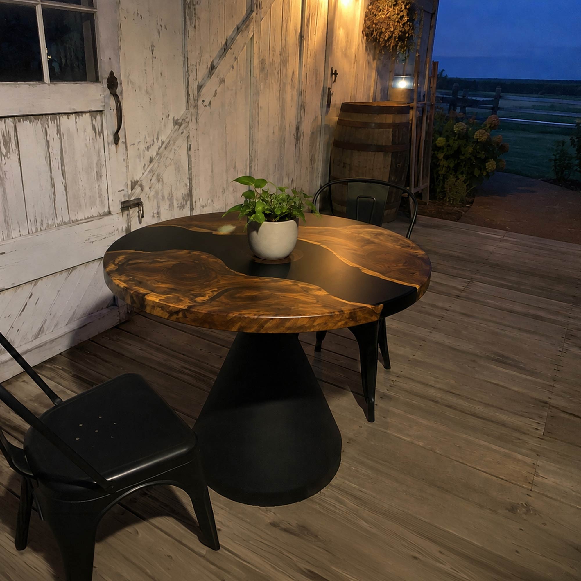 Round Wood Epoxy Dining Table 41" Diameter - customer feedback