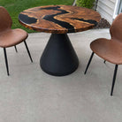 Round Wood Epoxy Dining Table 41" Diameter - customer feedback