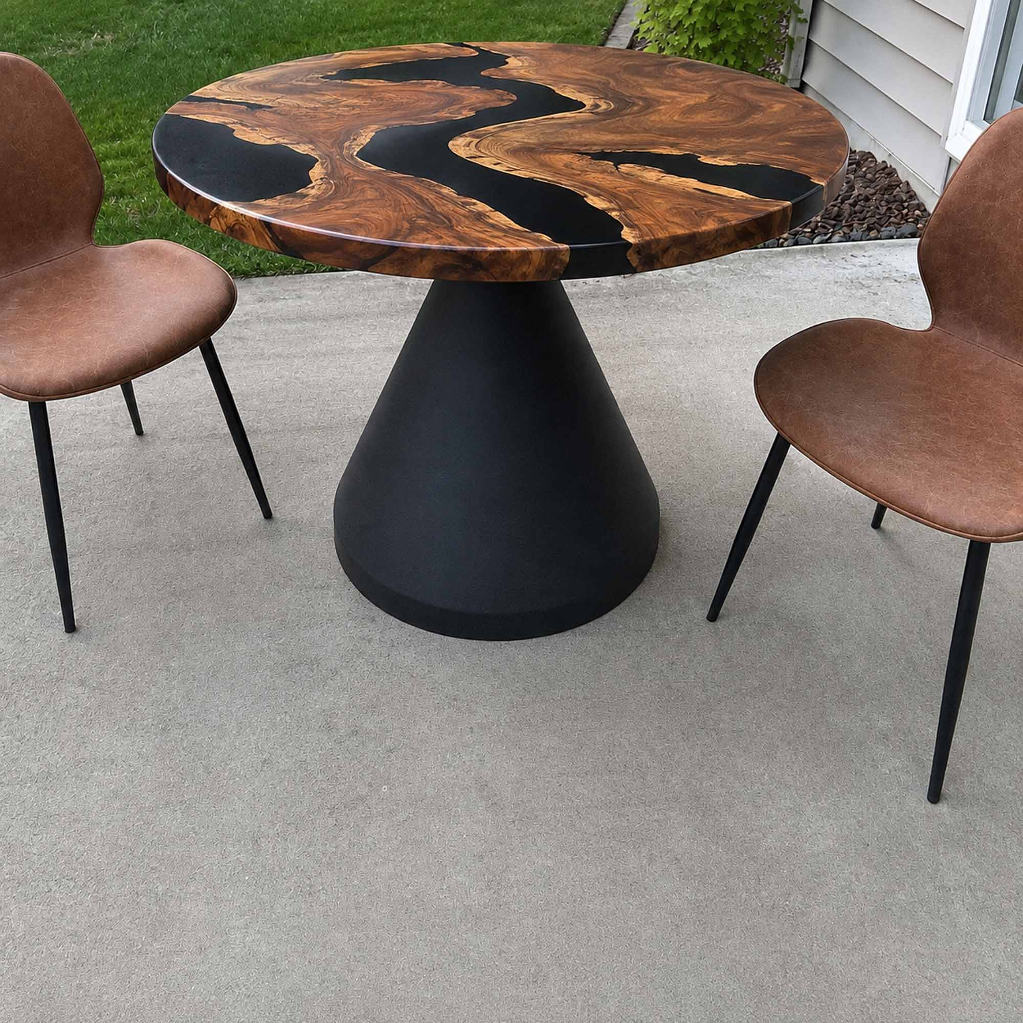 Round Wood Epoxy Dining Table 41" Diameter - customer feedback