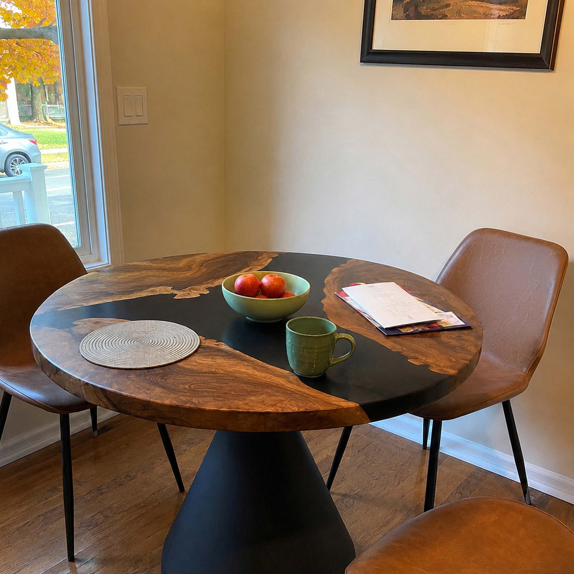 Round Wood Epoxy Dining Table 41" Diameter - customer feedback