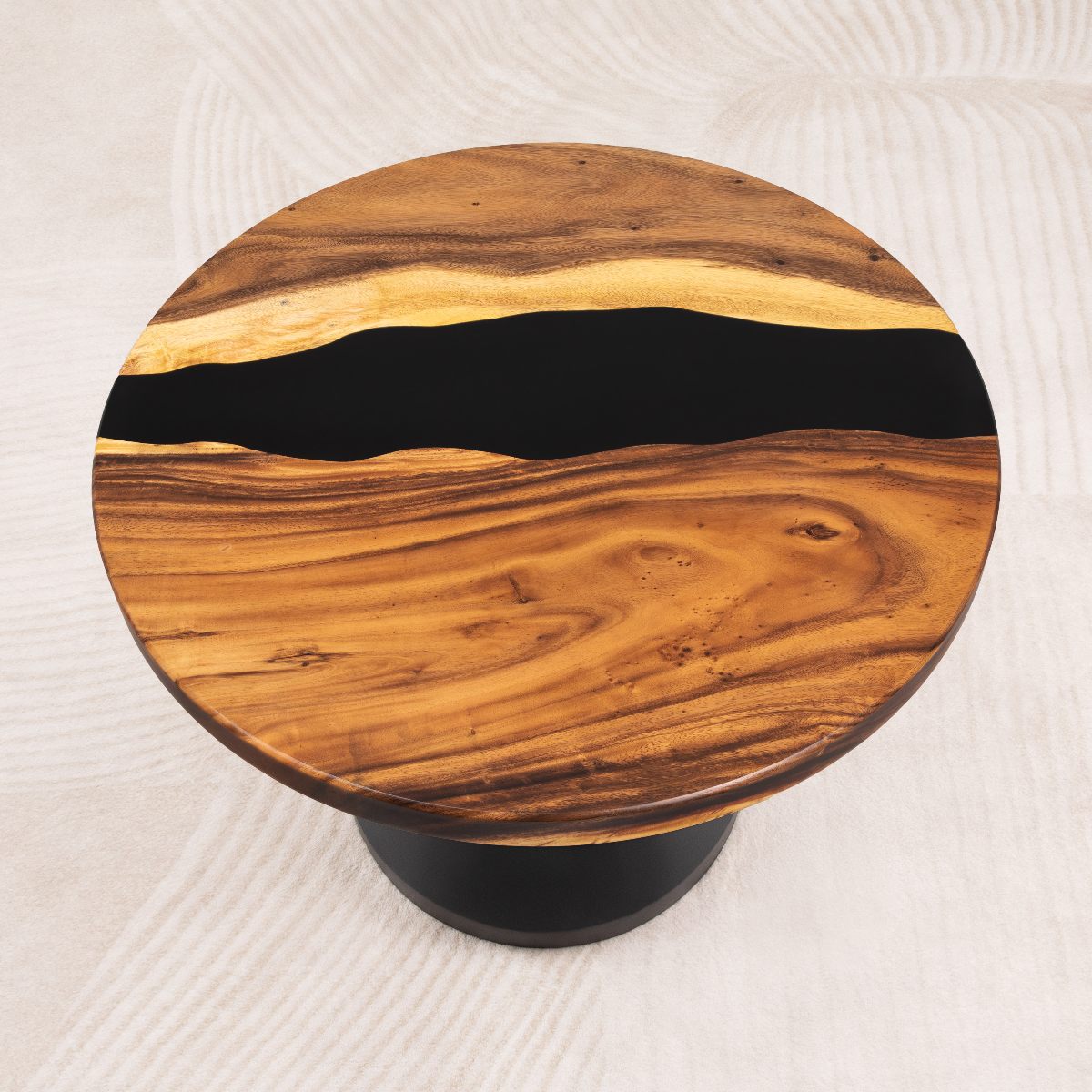 Round Wood Epoxy Dining Table Top 35 Inches