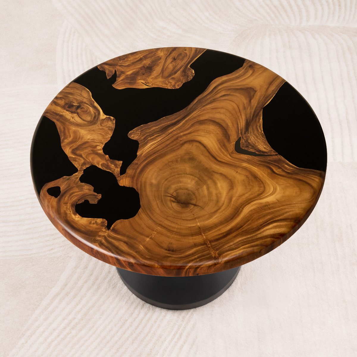 Round Wood Epoxy Resin Table Top 35 Inches