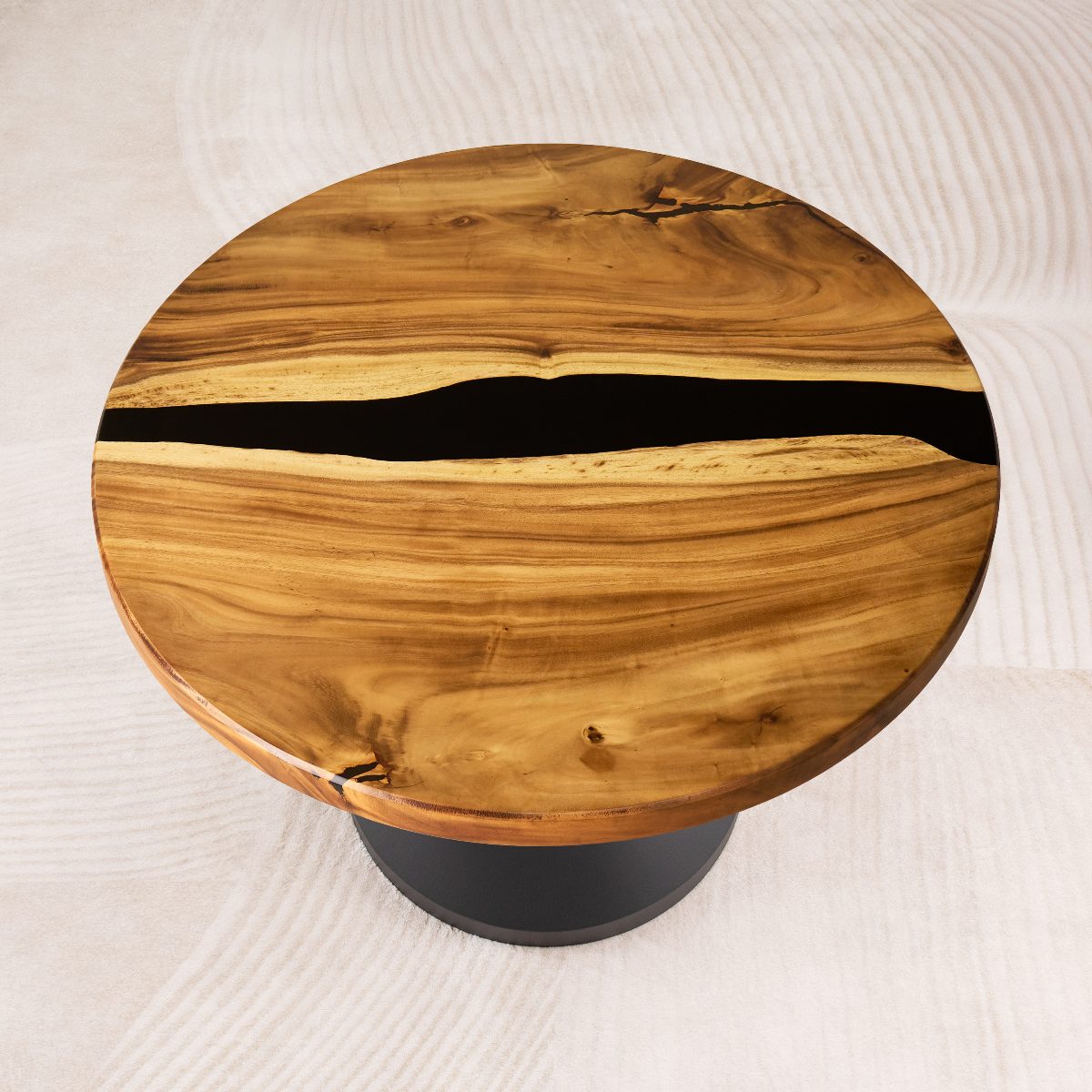 round wood epoxy table top 41 inches c