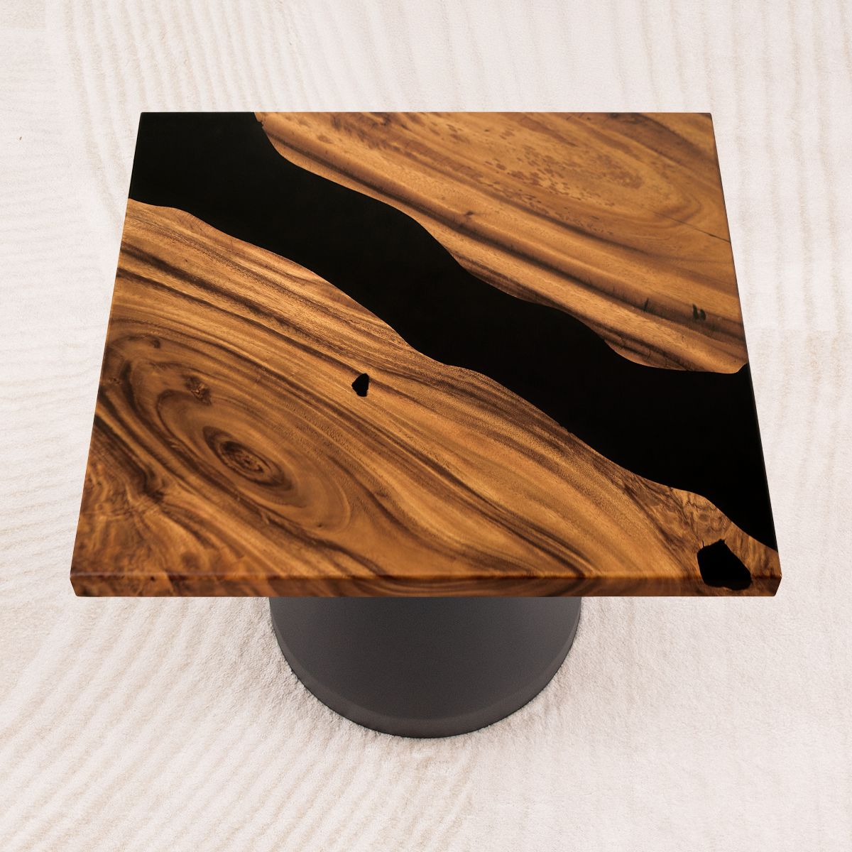 square black epoxy coffee table 23 inches a