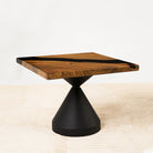 square black epoxy coffee table 23 inches