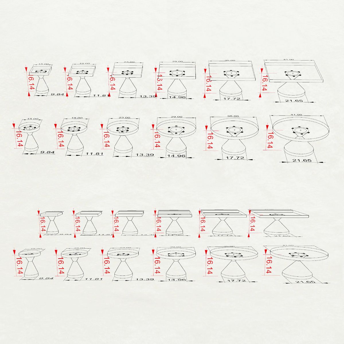 square epoxy coffee table 41 inches drawings