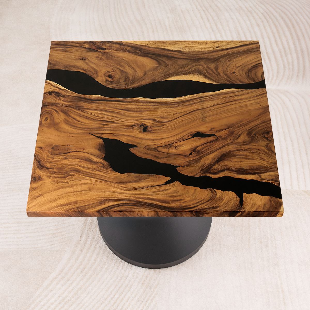 square epoxy coffee table 41 inches d