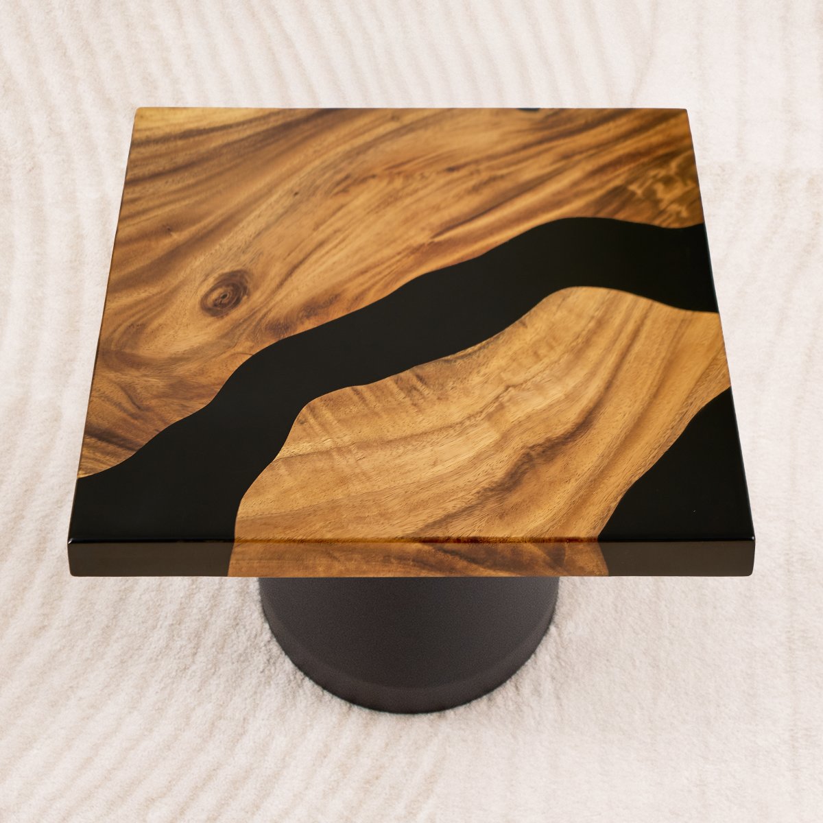 square epoxy resin table top 15 inches a