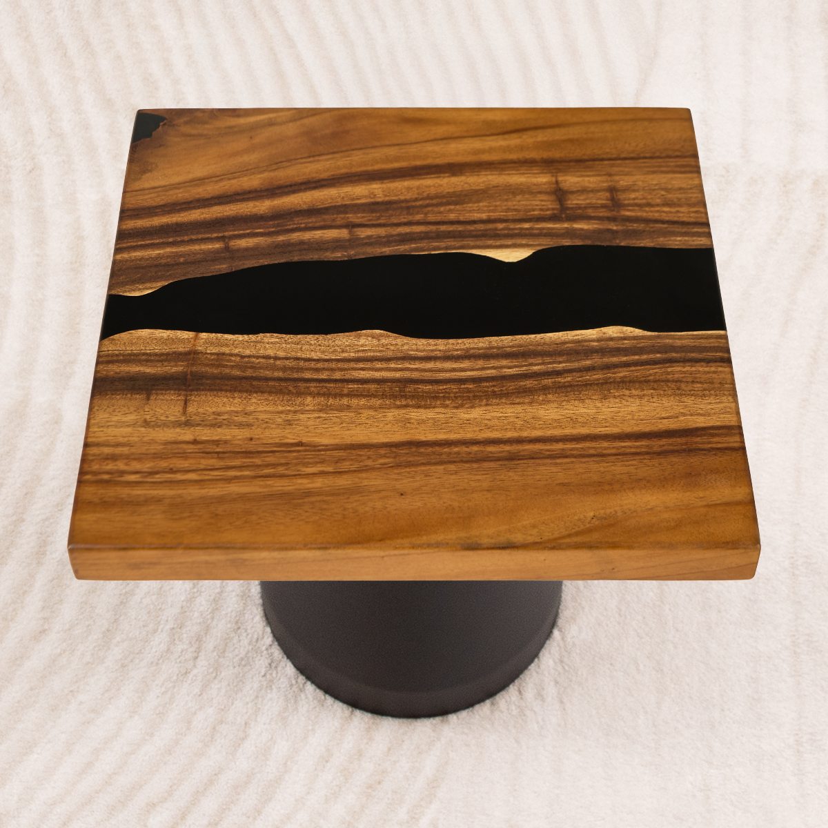 square epoxy resin table top 15 inches b