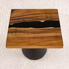 square epoxy resin table top 15 inches b