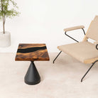 square epoxy resin table top 15 inches ssq15x15-139t