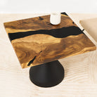 square black epoxy coffeetable top 23 inches d