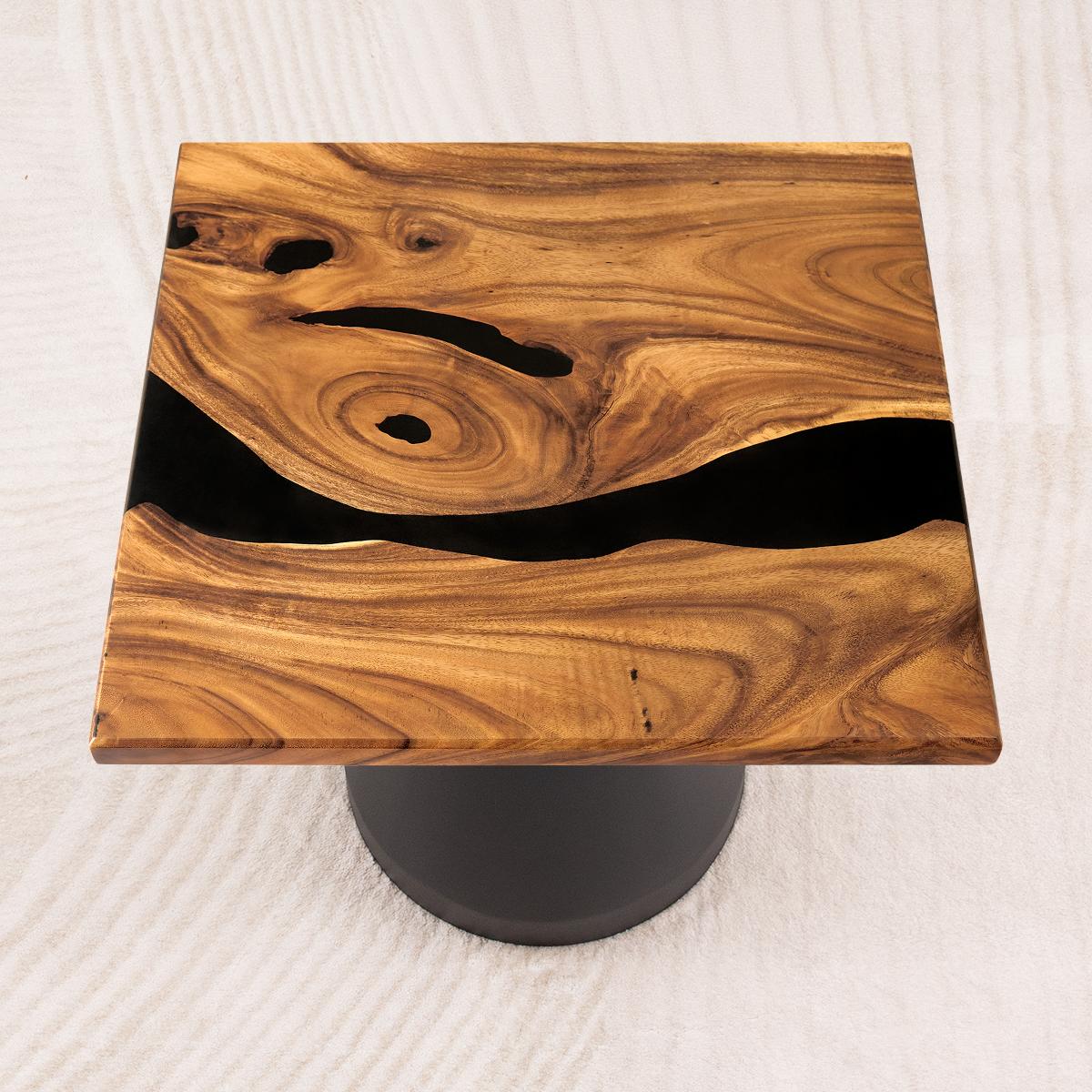 square black epoxy coffeetable top 23 inches f