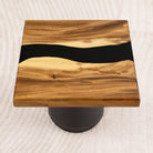 square epoxy side table top 15 inches d