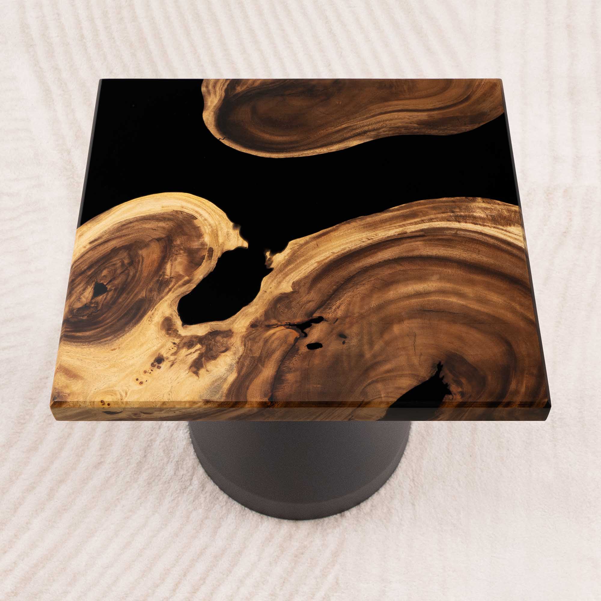 Square Epoxy Handcrafted Table Top 19" x 19"