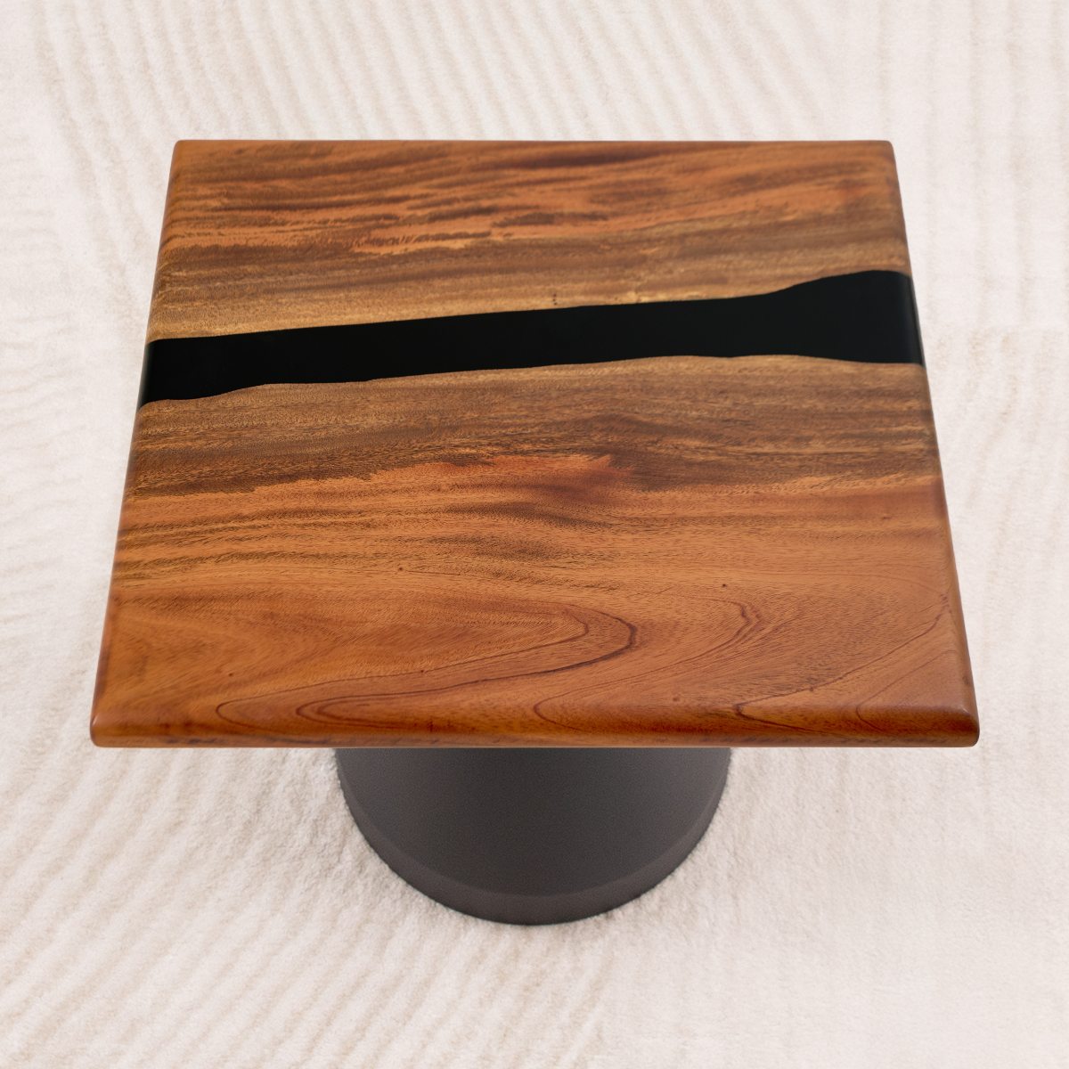 square epoxy table top 19 inches d