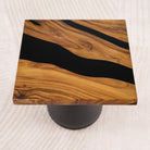 square epoxy handcrafted table top 19 inches a