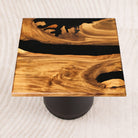 square handmade epoxy resin table top 15 inches c