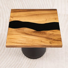 square black epoxy resin table top 15 inches b