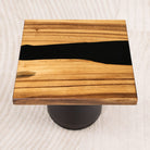 square black epoxy resin table top 15 inches c