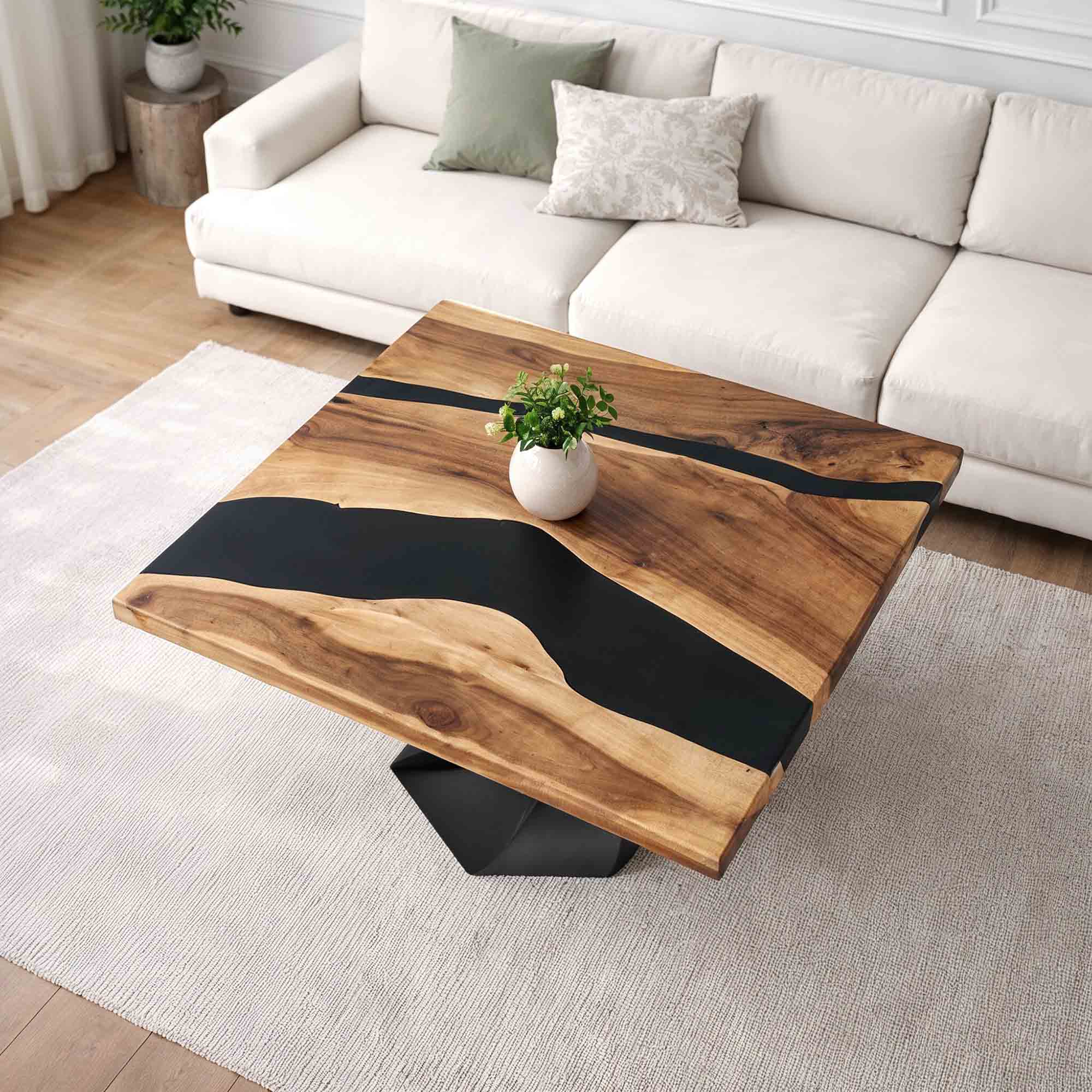 square epoxy table top 35 inches - SSQ35x35-353
