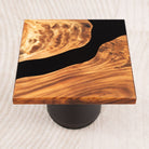 Square Wood Epoxy River Table Top 15 Inches