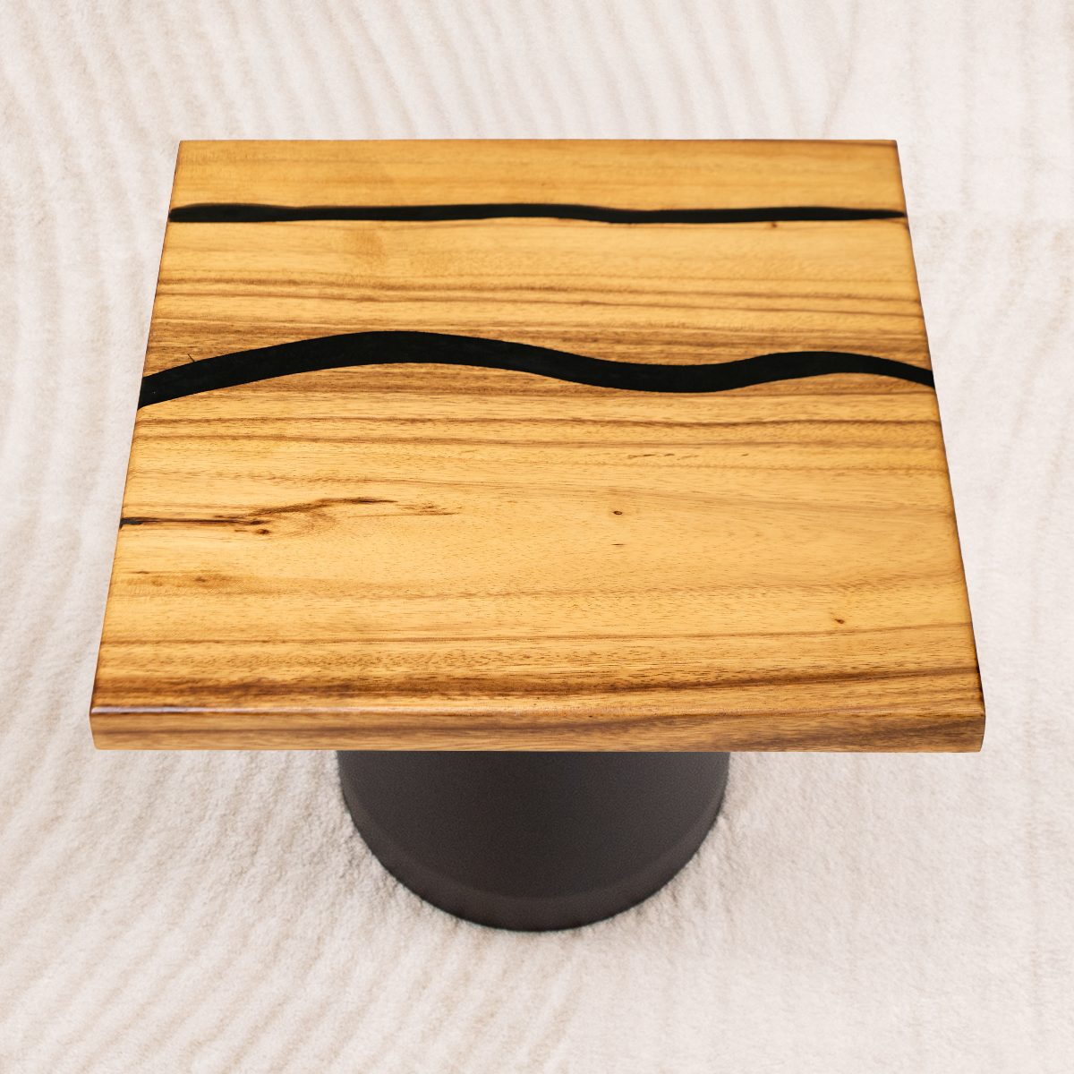 square wood epoxy table top 15 inches a