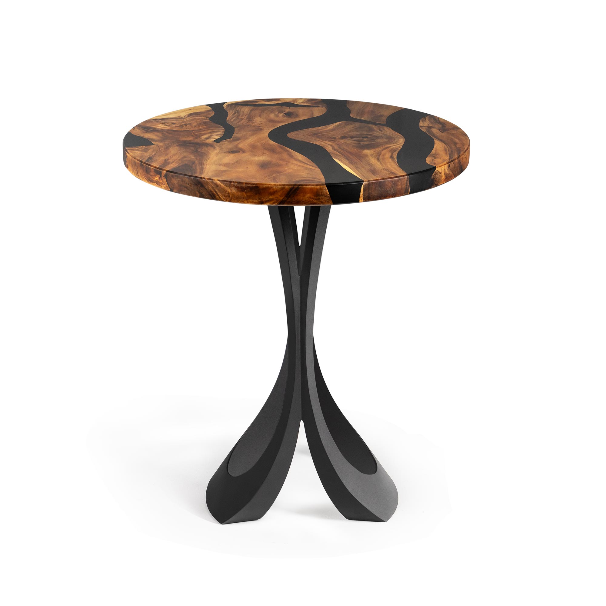 Table Base Manta 40" H Metal Design Side Table - close-up of table top - white background