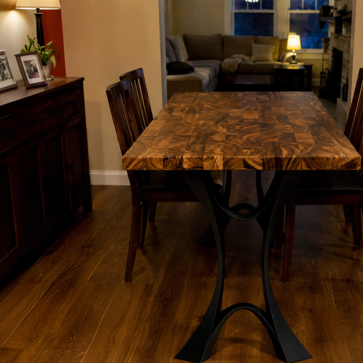Dining Table with Joxie 28.5" H Metal Table Legs for Butcher Block Wood - Customer Feedback 
