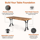 Features of Table Legs Joxi 28.50" H for Butcher Block Dining Table