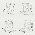 Unique Coffee Table Base 16" H in for Creative DIY Builds - 109 Astra - 10W SRU19 3D Drawings