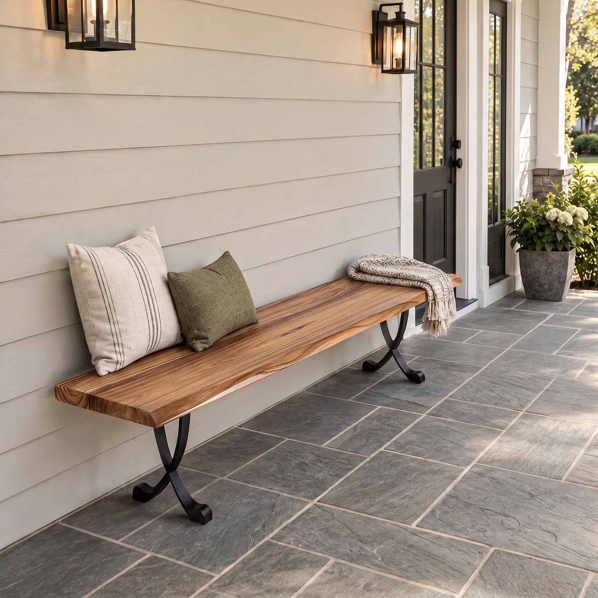 Wood Bench 72" for Full-Length Dining Seating - 207 Vincer - Thumb