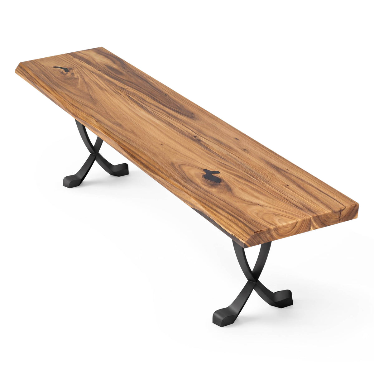 Wood Bench 72" for Full-Length Dining Seating - 207 Vincer - White background