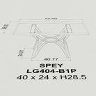 Dining Table with Spey 28.5" H Steel Table Base - 3d drawings